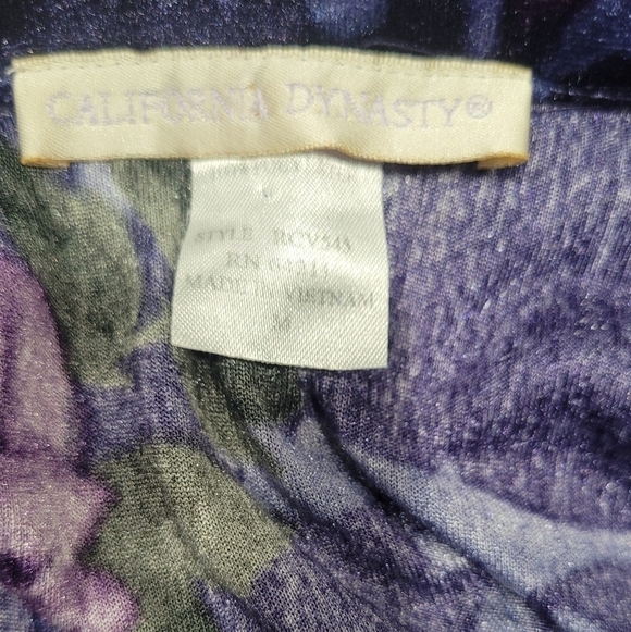 VTG California Dynasty Purple Floral Pajamas Set Women’s Sz M - Picture 10 of 15